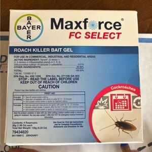 Bayer Maxforce FC Select Roach Bait Gel - Controls Roaches 2 box=8x 30 g Tubes